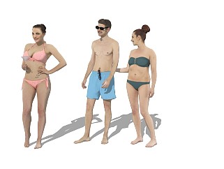 人物精品模型沙滩比基尼 (1)